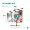 Monitor komputerowy HP Z25xs G3 63,5 cm (25 cali) 2560 x 1440 pikseli Quad HD Czarny