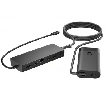 Hub USB-C i ładowarka do laptopa HP 9H0H9AA#ABB Kompaktowa konstrukcja, wszechstronna łączność
