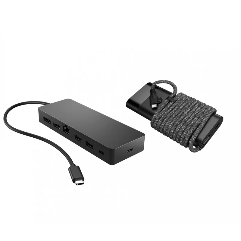 Hub USB-C i ładowarka do laptopa HP 9H0H9AA#ABB Kompaktowa konstrukcja, wszechstronna łączność