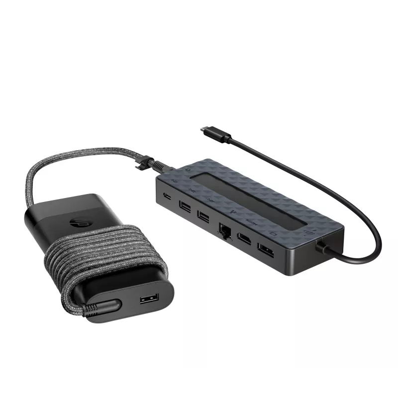 Hub USB-C i ładowarka do laptopa HP 9H0H9AA#ABB Kompaktowa konstrukcja, wszechstronna łączność