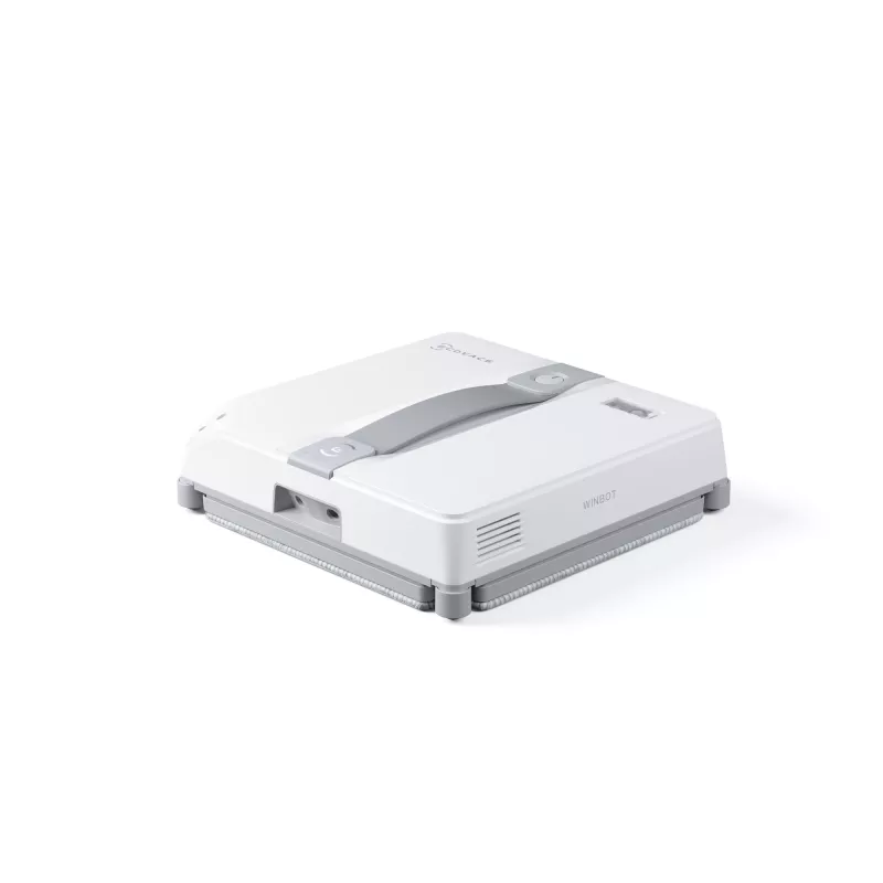 Odkurzacz do okien Ecovacs WINBOT MINI — ssanie, bateria Litowo‑Jonowa, min. okno 22×25 cm, 1,3 kg, 215×215×55 mm, szaro-biały