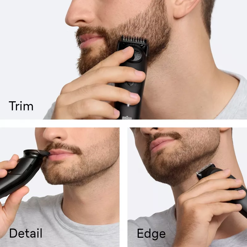Braun BeardTrimmer 5 BT5560 trymer do brody, bateria, 40 ustawień, 2 cm, mokry/suchy, czarny