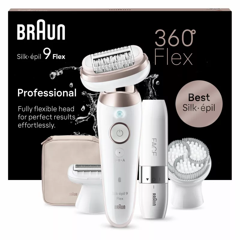 Braun Silk-épil 9 Flex 9-360 3D 40 pęset Różowy, Biały