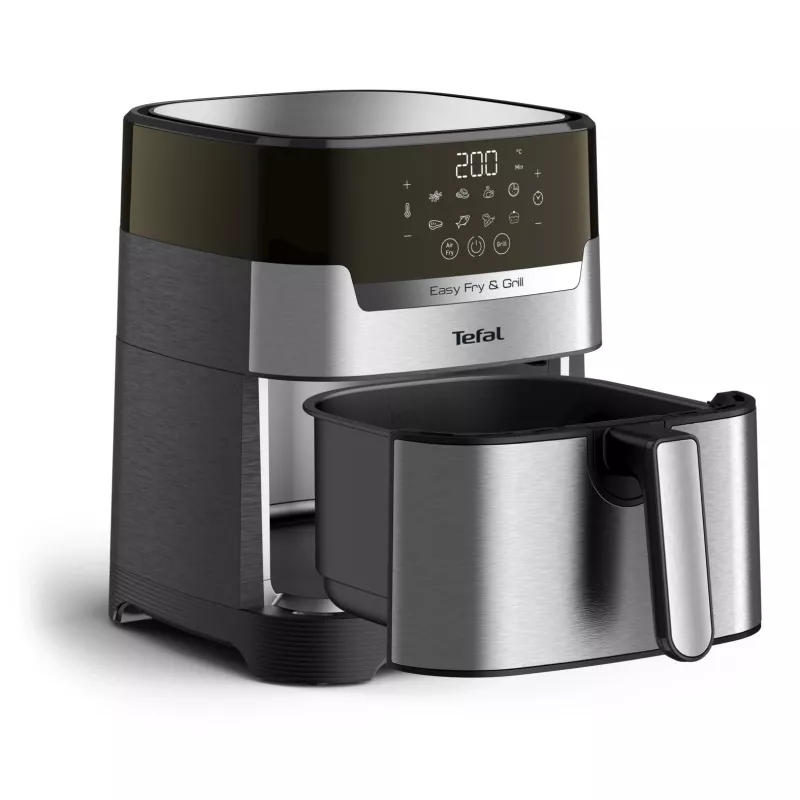 Tefal Easy Fry & Grill EY505D Pojedynczy 4.2 L Wolnostojący 1550 W Frytkownica beztłuszczowa Stal nierdzewna
