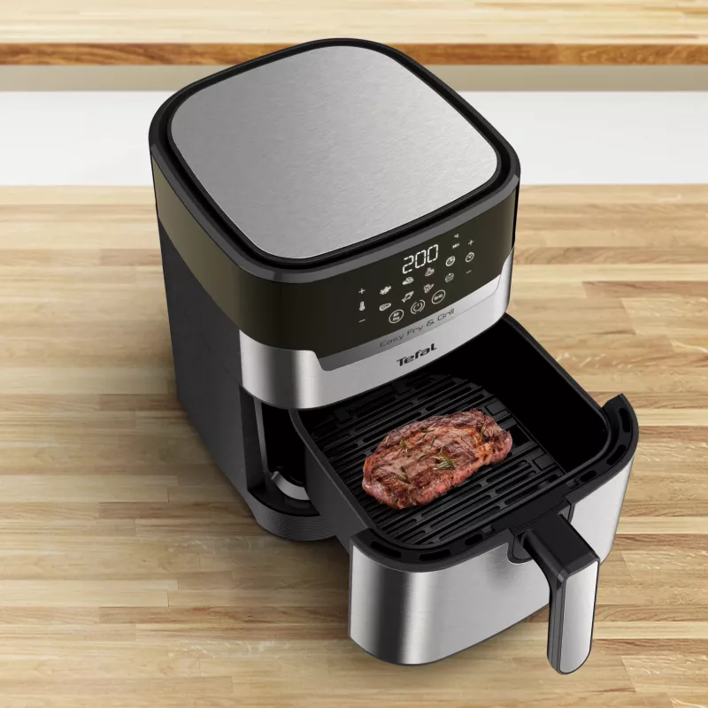 Tefal Easy Fry & Grill EY505D Pojedynczy 4.2 L Wolnostojący 1550 W Frytkownica beztłuszczowa Stal nierdzewna