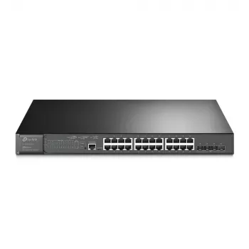 TP-Link Omada 24-portowy Gigabit i 4-portowy 10GE SFP+ L2+ zarządzalny przełącznik z 24-portowym PoE+