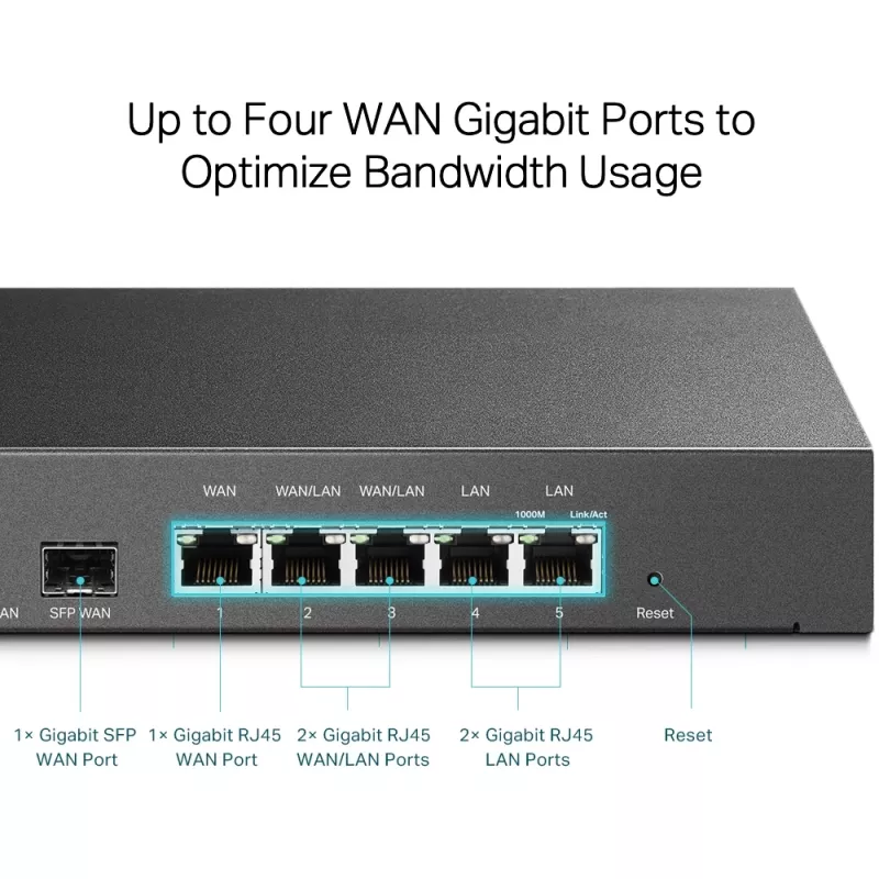 Router VPN TP-Link SafeStream Gigabit Multi-WAN, Ethernet WAN, Gigabit Ethernet, Czarny