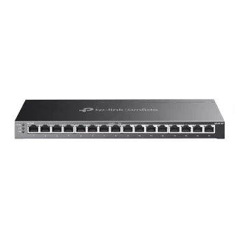 TP-Link Omada 16-portowy inteligentny przełącznik Gigabit z 8 portami PoE+, zarządzany, L2/L2+, Gigabit Ethernet (10/100/1000), Power over Ethernet (PoE), montaż w szafie