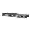 TP-Link Omada 16-portowy inteligentny przełącznik Gigabit z 8 portami PoE+, zarządzany, L2/L2+, Gigabit Ethernet (10/100/1000), Power over Ethernet (PoE), montaż w szafie