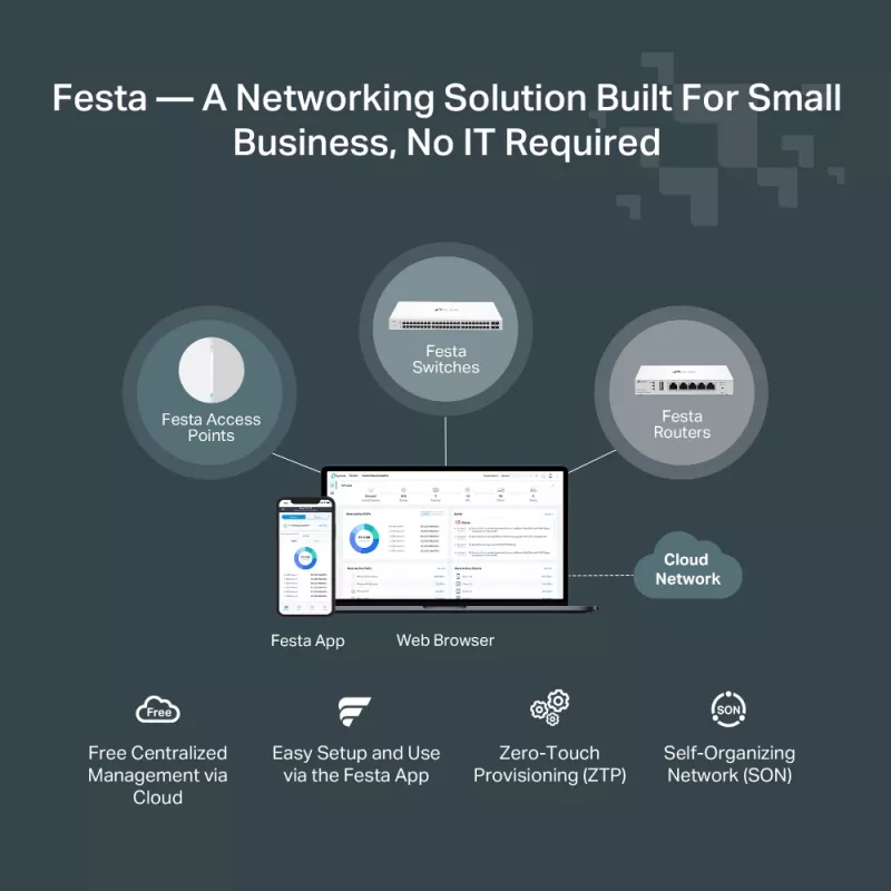 TP-Link Festa FS308G Zarządzany przełącznik L2/L2+ Gigabit Ethernet (10/100/1000) Power over Ethernet (PoE) Biały