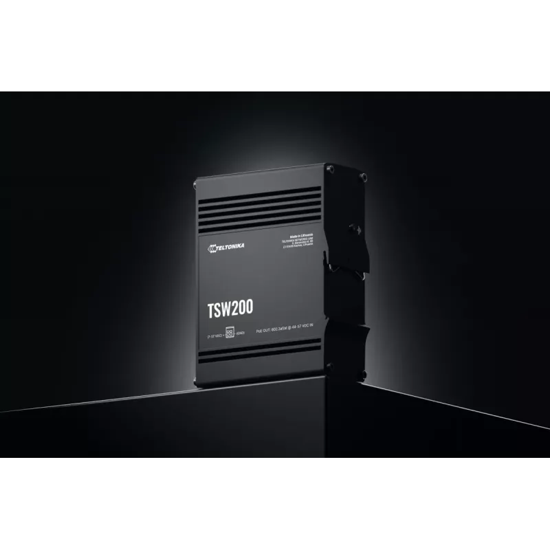 TELTONIKA TSW200 Przemysłowy niezarządzalny przełącznik Gigabit Ethernet PoE+