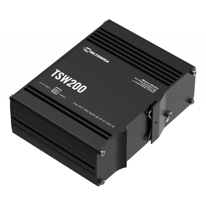 TELTONIKA TSW200 Przemysłowy niezarządzalny przełącznik Gigabit Ethernet PoE+