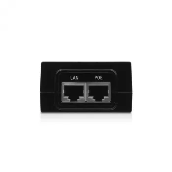 PoE adapter UBIQUITI POE-24-24W — 24 V PoE, 2 × RJ-45 Fast Ethernet ports, 88×57×33 mm