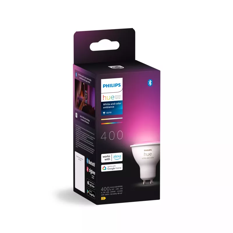 Philips Hue White and colour ambience GU10 – inteligentny reflektor punktowy