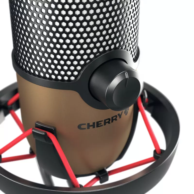 CHERRY UM 9.0 PRO RGB Czarny, miedź mikrofon stołowy