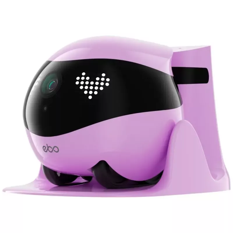 Robot monitorujący Enabot EBO AIR 2 — mobilna kamera domowa, różowa
