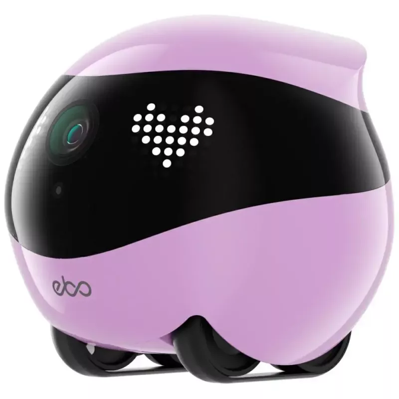 Robot monitorujący Enabot EBO AIR 2 — mobilna kamera domowa, różowa