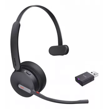 Yealink WH64 Hybrydowy Mono Zestaw Słuchawkowy Teams Bezprzewodowy Opaska Biuro/Call Center Micro-USB Czarny
