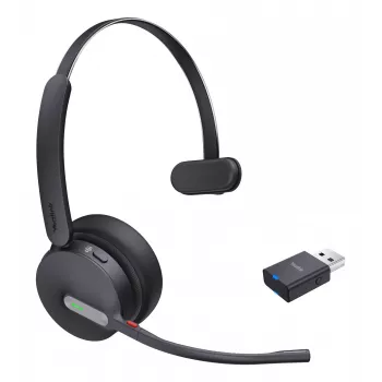 Yealink WH64 Hybrydowy Mono Zestaw Słuchawkowy Teams Bezprzewodowy Opaska Biuro/Call Center Micro-USB Czarny