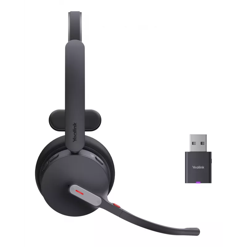 Yealink WH64 Hybrydowy Mono Zestaw Słuchawkowy Teams Bezprzewodowy Opaska Biuro/Call Center Micro-USB Czarny