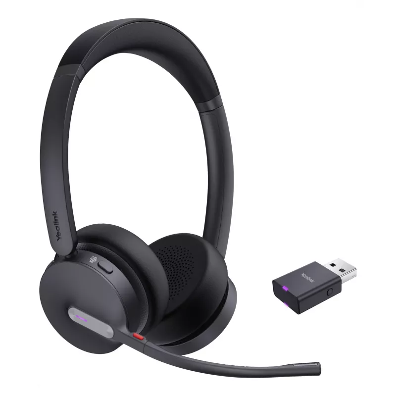 Yealink WH64 Hybrid Dual Teams Słuchawka Bezprzewodowa Nauszna Biuro/Call Center Micro-USB Bluetooth Czarny