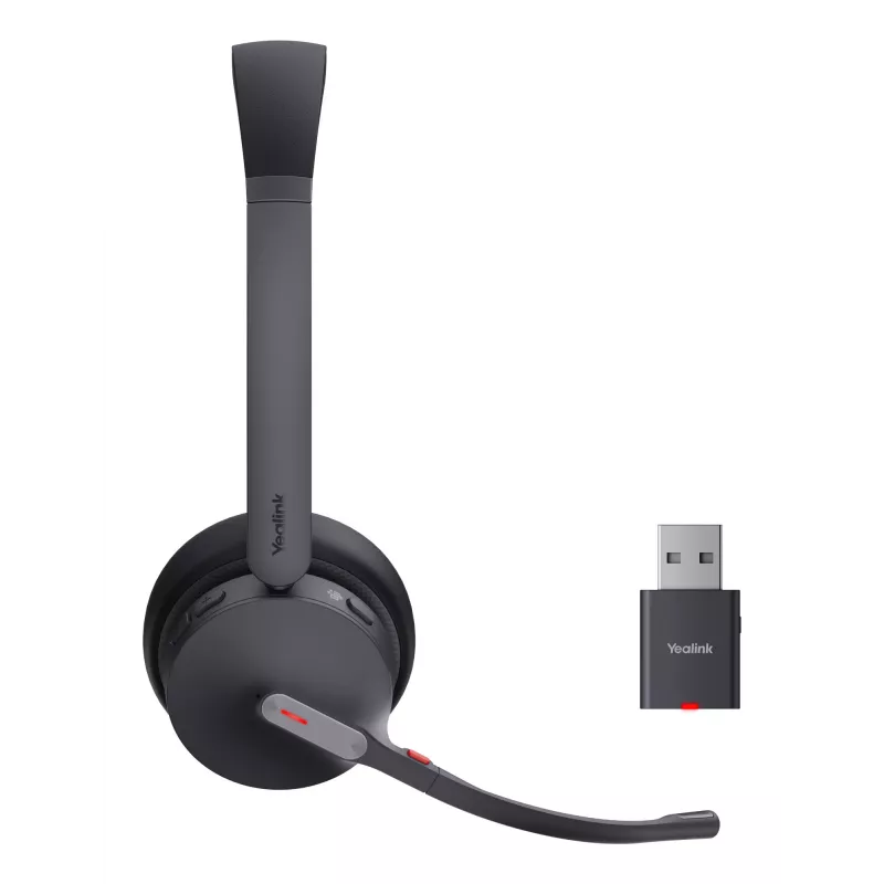 Yealink WH64 Hybrid Dual Teams Słuchawka Bezprzewodowa Nauszna Biuro/Call Center Micro-USB Bluetooth Czarny