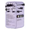 Verbatim Charge 'n' Travel 70W 2C retractable Universal Travel Adapter Purple