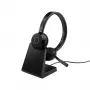 Jabra Evolve 65 TE - Link390a UC Stereo (z podstawką), przewodowy i bezprzewodowy, 20 - 20000 Hz, Biuro/Call center, 106,3 g, Słuchawki, Czarny