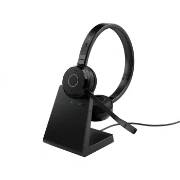 Jabra Evolve 65 TE - Link390a MS Stereo (z podstawką), przewodowy i bezprzewodowy, 20 - 20000 Hz, biuro/centrum telefoniczne, 106,3 g, słuchawki, czarny