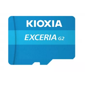 Karta pamięci MicroSDHC Kioxia EXCERIA G2 128 GB UHS-III U3 V30 A1, odczyt 100 MB/s, zapis 50 MB/s, niebieska