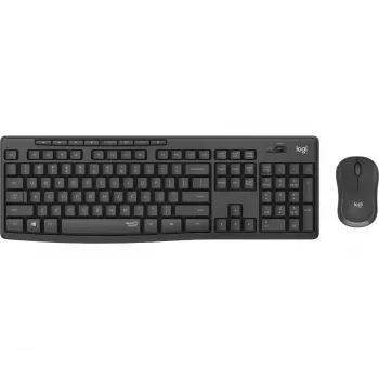 Logitech MK295 Silent Wireless Combo – klawiatura i mysz bezprzewodowa, cicha, USB, QWERTZ, niemiecki, grafit