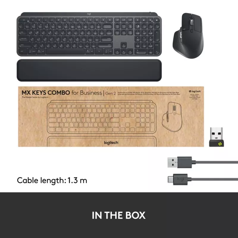 LOGITECH MX Keys Combo For Business Gen 2 - Grafit - Qwertz - Niemiecki