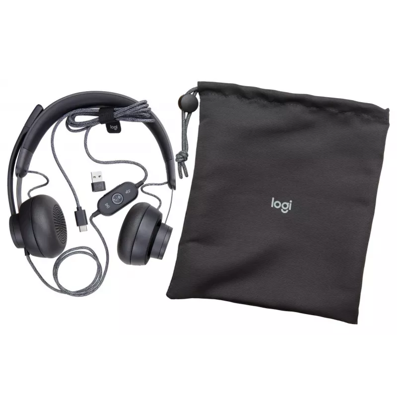 LOGITECH Zone Wired - USB-C / USB-A - Słuchawki - Microsoft Teams Zone - Czarny