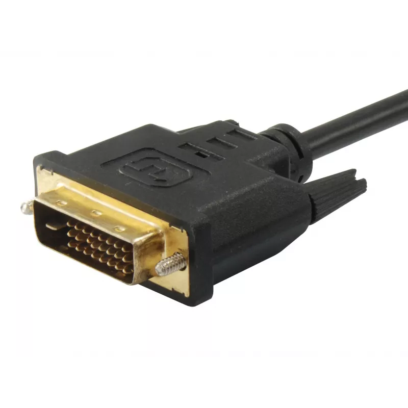 Equip HDMI do DVI-D Single Link, 2m, 2 m, HDMI, DVI-D, Męski, Męski, Złoty