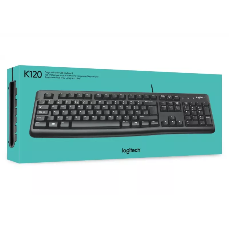Klawiatura LOGITECH K120 - USB przewodowa - Qwerty US/międzynarodowa