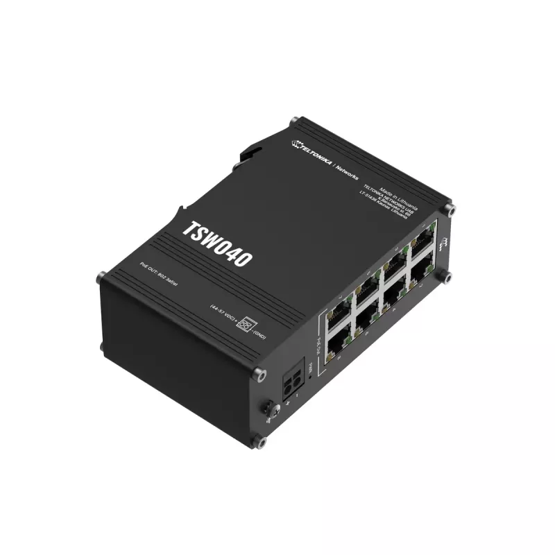 Przełącznik niezarządzalny Teltonika NETWORKS TSW040 8 portów PoE+