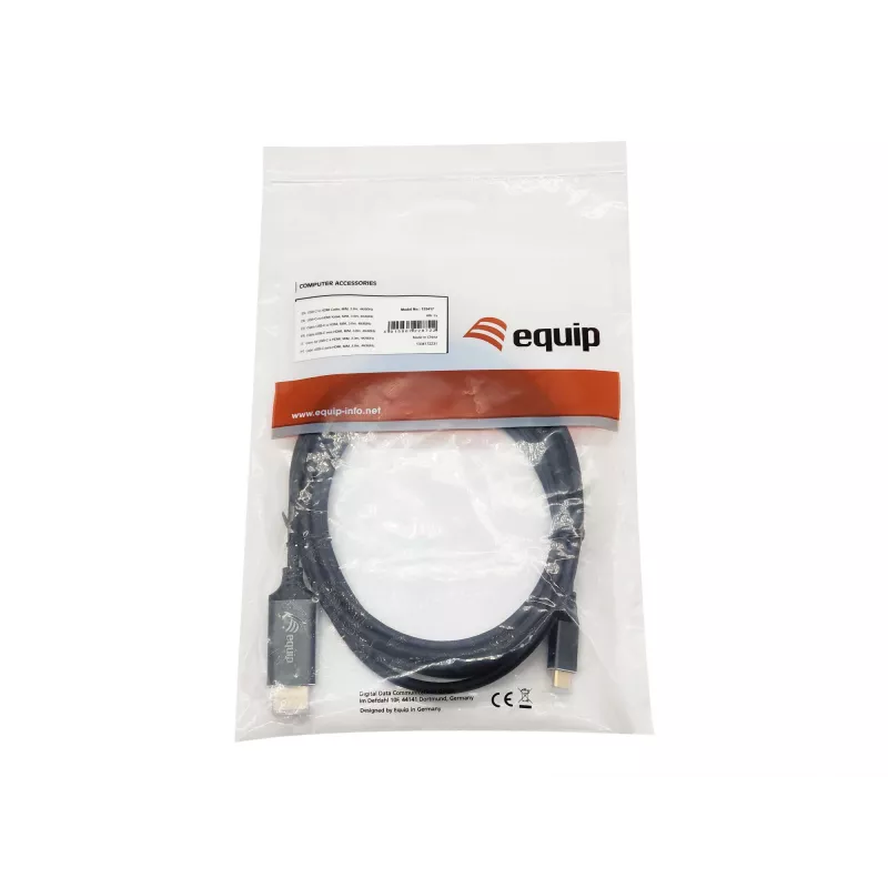 Kabel Equip USB-C do HDMI, M/M, 3,0 m, 4K/60Hz, 3 m, USB Type-C, HDMI Type A (standardowy), wtyk, wtyk, prosty