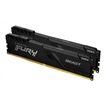 Kingston Technology FURY Beast 32GB 3200MT/s DDR4 CL16 DIMM (Kit of 2) Czarny