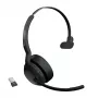 Jabra Evolve2 55 - Link380a MS Mono, Bezprzewodowy, Biuro/Centrum telefoniczne, 20 - 20000 Hz, 130 g, Słuchawka, Czarny