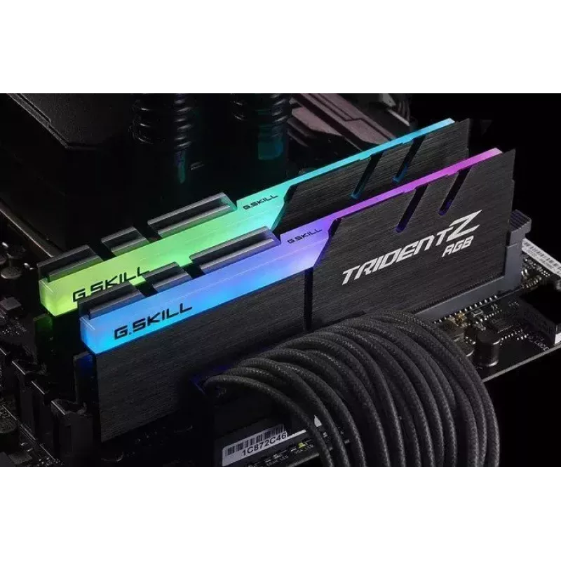 DIMM 16 GB DDR4-3000 (2x 8 GB) Dual-Kit, Arbeitsspeicher schwarz, F4-3000C16D-16GTZR, Trident Z RGB, INTEL XMP