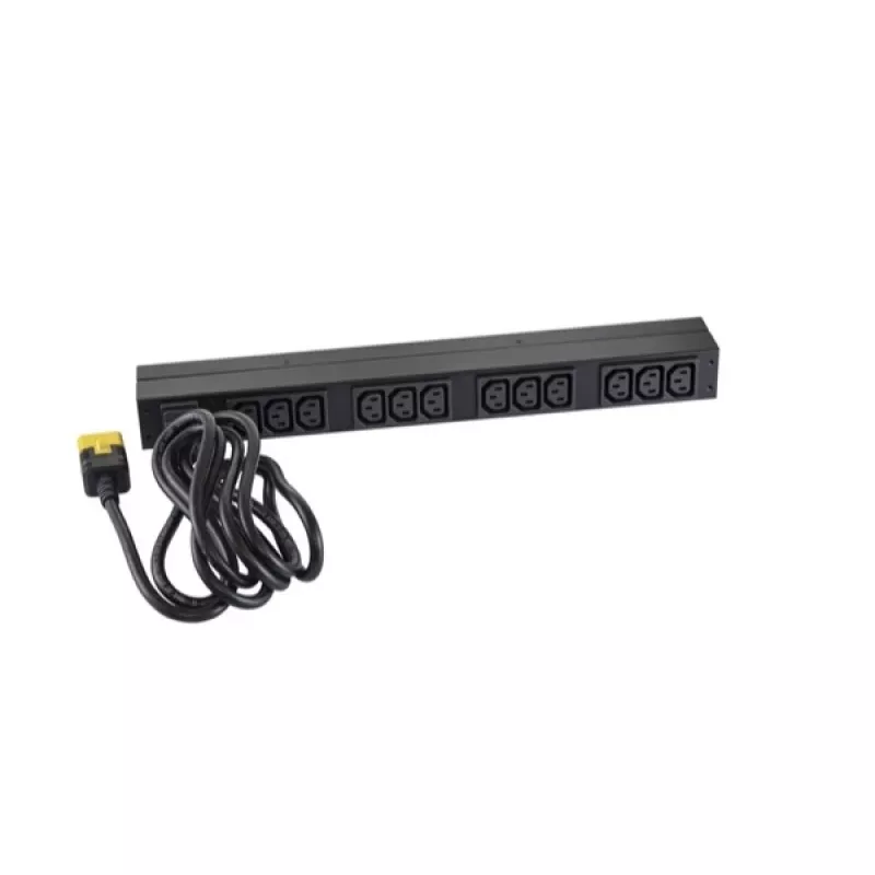 APC NetShelter Basic Rack PDU, 1U, 1PH, 3,7kW 230V 16A lub 3,3kW 208V 16A, x12 gniazd C13, przewód C20