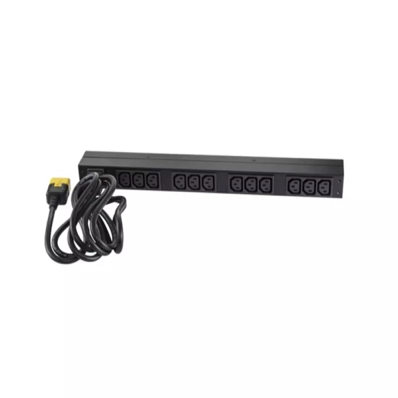 APC NetShelter Basic Rack PDU, 1U, 1PH, 3,7kW 230V 16A lub 3,3kW 208V 16A, x12 gniazd C13, przewód C20