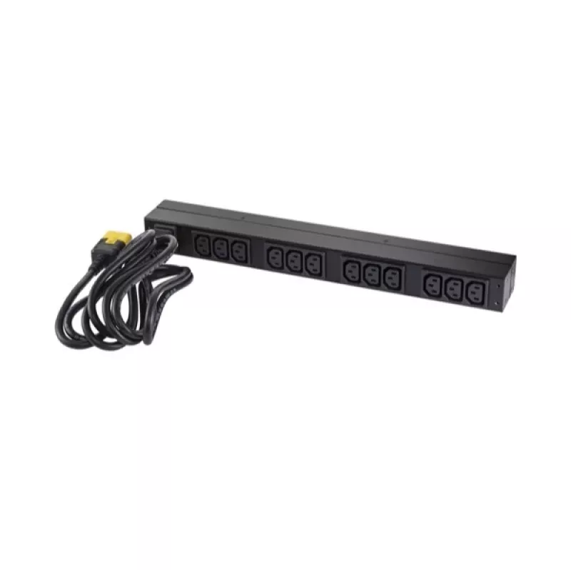 APC NetShelter Basic Rack PDU, 1U, 1PH, 3,7kW 230V 16A lub 3,3kW 208V 16A, x12 gniazd C13, przewód C20