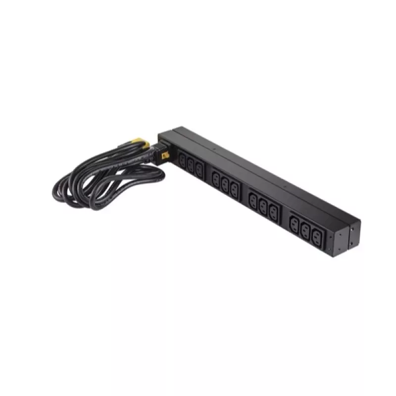 APC NetShelter Basic Rack PDU, 1U, 1PH, 3,7kW 230V 16A lub 3,3kW 208V 16A, x12 gniazd C13, przewód C20
