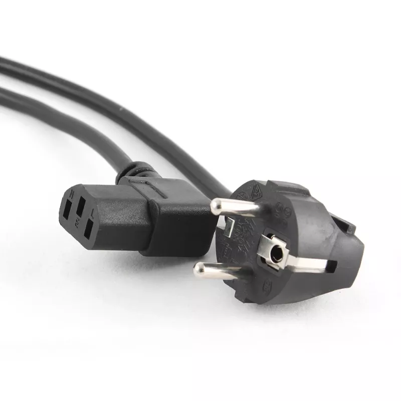 Kabel zasilający GEMBIRD (kątowy C13), zatwierdzony VDE, 2.0 m