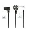 Kabel zasilający GEMBIRD (kątowy C13), zatwierdzony VDE, 2.0 m