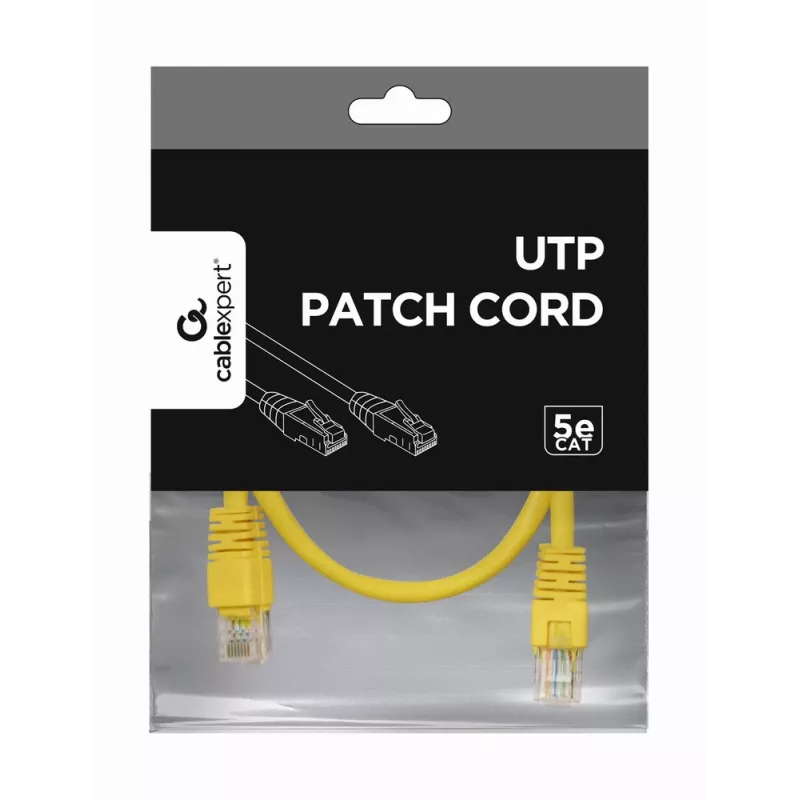 Kabel sieciowy Gembird PP12-0.5M/Y RJ-45 Cat5e 0,5 m żółty