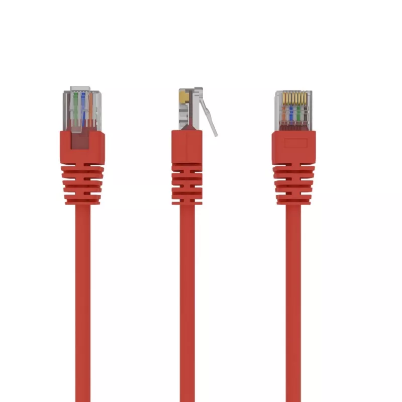 GEMBIRD Kabel krosowy - kat. 5e - UTP - 1 m - Czerwony