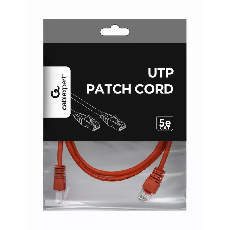 Kabel krosowy GEMBIRD - Kat. 5e - UTP - 2m - Czerwony