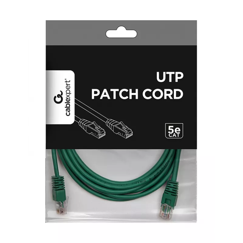 Kabel krosowy GEMBIRD - Kat. 5e - UTP - 3 m - zielony